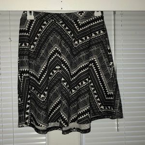 Black and white Aztec Skater skirt
